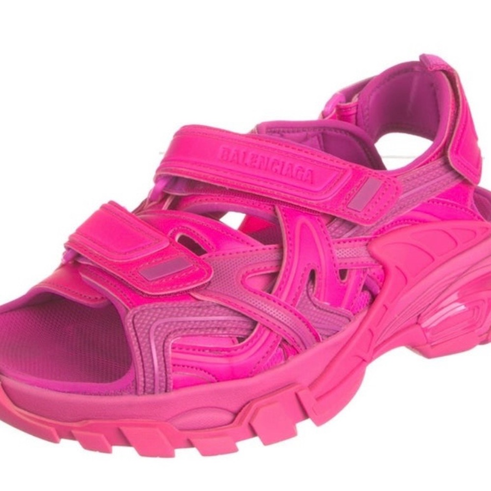 Balenciaga Pink Mesh Sandals